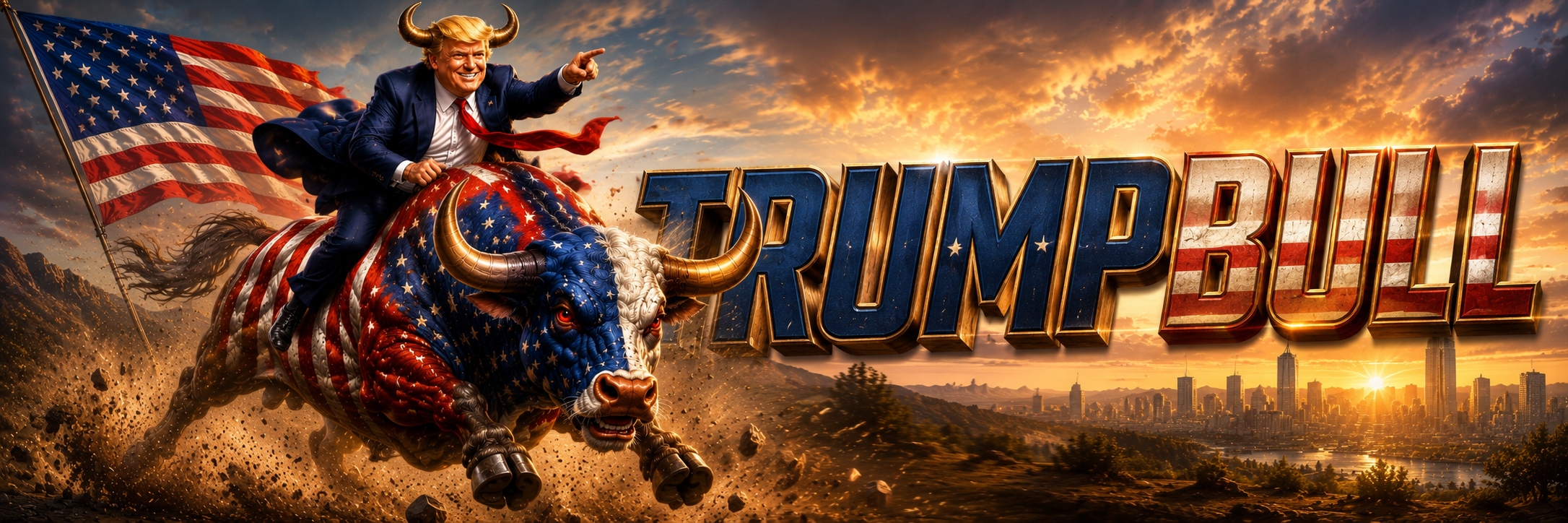 Trump Bull banner